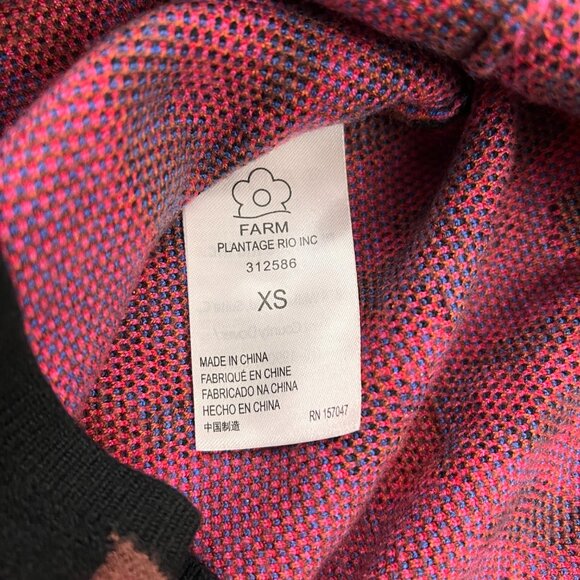 EUC Farm Rio Iridescent Leopards Sweater Dress Sz XS - Picture 8 of 11